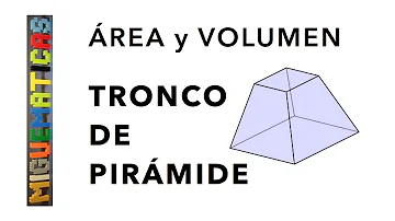 ¿Cómo calcular el área de un tronco de pirámide cuadrangular?