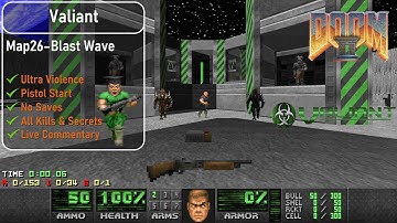 Valiant Map26 - Blast Wave [Doom 2, UV, Pistol, 100%]