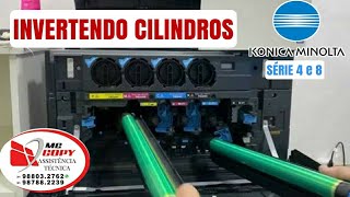 Como inverter cilindros na Konica Minolta.