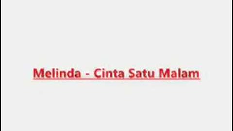 Melinda-cinta satu malam