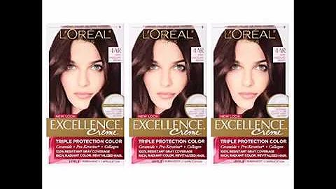 L'Oreal Paris Excellence Creme, 4AR Dark Chocolate Brown, 3 Count, Packaging May Vary