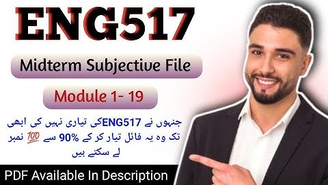 Eng517 Midterm Preparation 2024/Eng517 Midterm Chapter wise Subjective File/Eng517 Most Imp Question