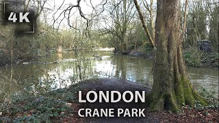 Virtual Walking Tour of Crane Park in London | Serene Nature Sounds in 4K