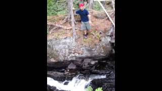 Lobster Lake 2013 / my brother and the waterfal