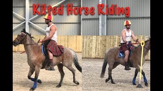Kilted Horse riding