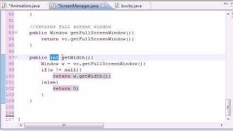 Java Game Development - 18 -  Updating Display and Restore Screen