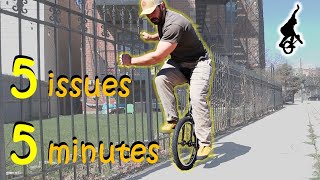 Fix These 5 Common Issues When Learning to Unicycle in 5 Minutes - How to Unicycle