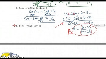 Algebra 2.8 Literal Equations & Dimensional Analysis