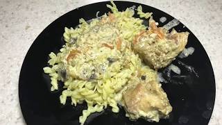 46. Кролик тушеный с грибами и сметаной. 46. Кролик тушеный с грибами и сметаной.