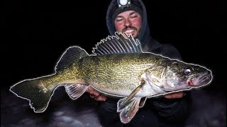 Catching BIG & FAT Ice WALLEYES! (Northern WI GIANTS)
