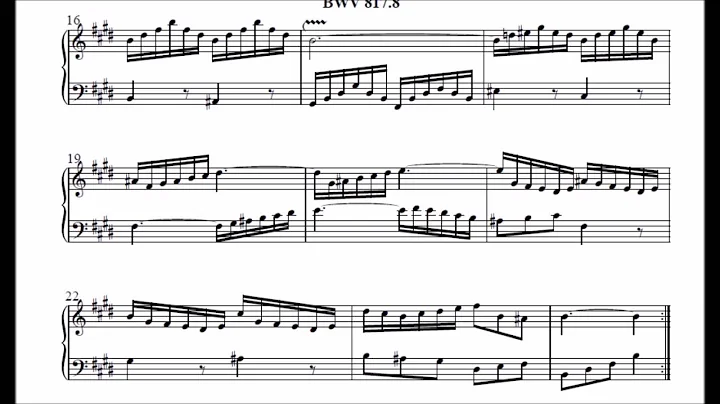 Bach French Suite 6 in E major BWV 817 Gigue Ingri...