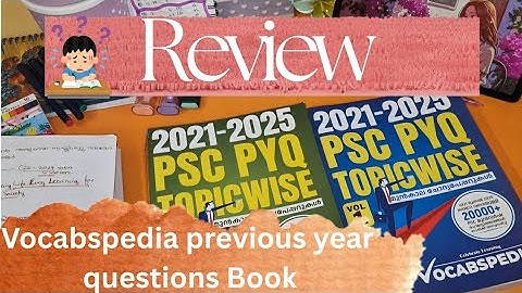 Vocabspedia previous year question Paper book review 🌿 previous year question book for kerala psc 🪻