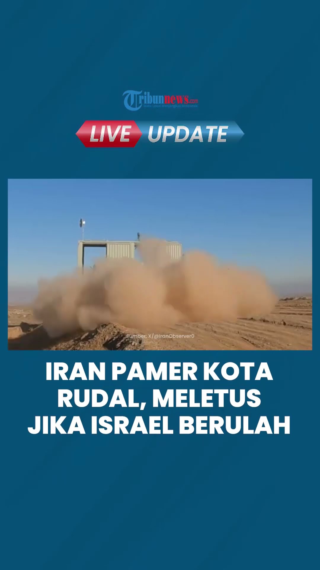 Iran Pamer Kota Rudal, Pangkalan 'Gunung Berapi Tidur' bakal Meletus jika Israel Berulah