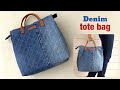 How to sew a denim tote bags tutorial, sewing diy a small travel bags patterns,diy jeans bags