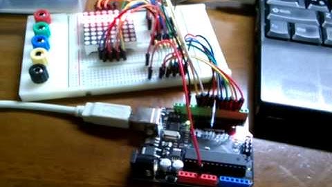 Arduino(互換機)でドットマトリクス点灯テスト(その1)