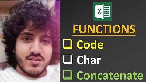 Code, Char and concatenate function in excel hindi with practical example
