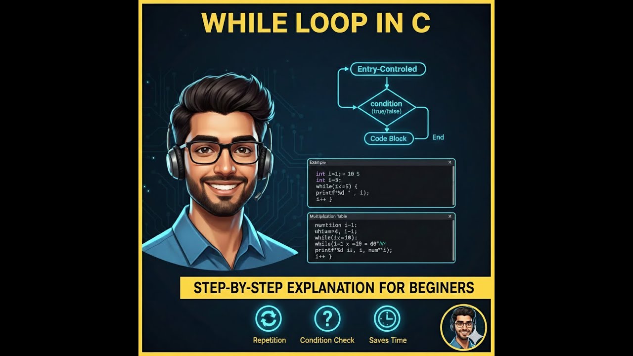While Loop in C Programming |  2026  Master Loops in 7 Minutes (Complete Tutorial)