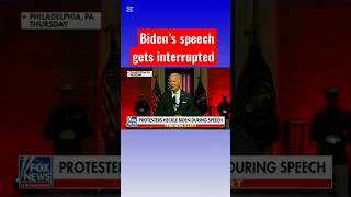 Biden gets heckled during speech #shorts