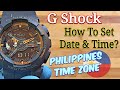 Casio gshock  how to set time and date for the philippines time zone 