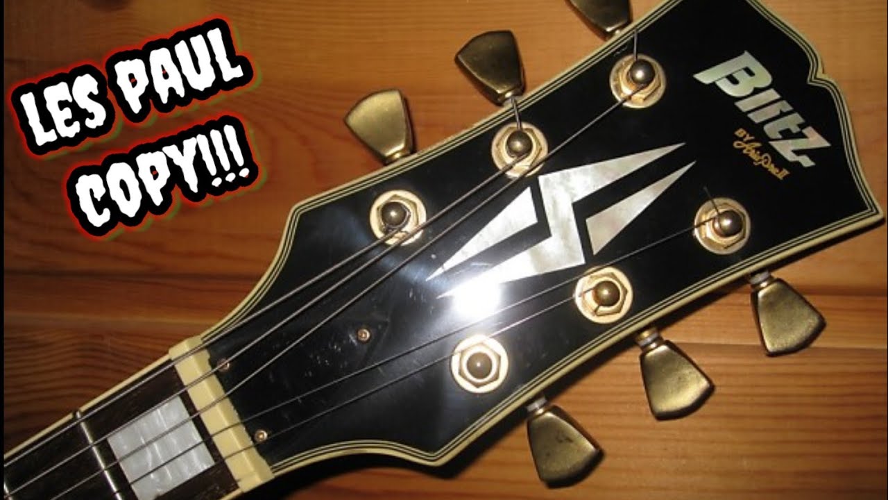 Blitz by Aria pro ii les paul custom copy review/sound demo.