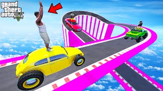 Franklin Tried Impossible Zig Zag Road Ultra Mega Ramp Parkour Challenge Gta 5 Shinchan And Chop