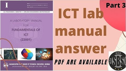 ICT lab manual answer PDF are available in description