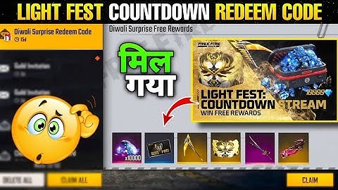 Light Fest Countdown Redeem Code Free Fire l New Redeem Code BD Server | redeem code in bd server