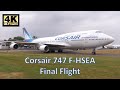 F-HSEA Retirement Corsair 747 Final Flight from Paris Orly to Kemble