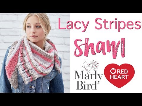 How to Make Lacy Stripes Knit Shawl