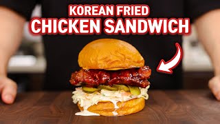 The BEST Korean Fried Chicken SANDWICH Ever!