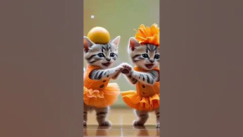 Watch the video about Kittens dance funny #shorts #trendingshorts #trending #cat #cute
