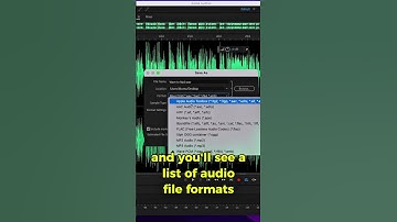 Converting Wav to  Mp3. Open your WAV file in Adobe Audition...