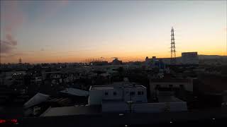 大阪モノレール 摂津駅～大日駅(夕景編) Japan Train Window View Osaka