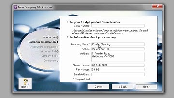 Setting Up a MYOB AccountRight data file for a service business