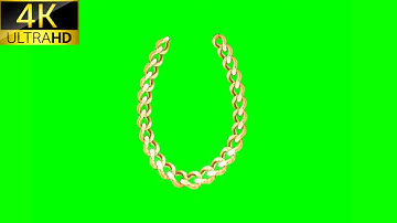 Gold Chain 2D Animated Element | 2D Green Screen Elements | 4K 60Fps | Free Download