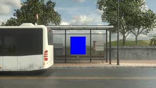 bus stop Motion template background green screen effect HD quality no copyright 2021