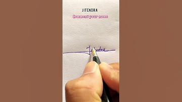 Unique signature style for Jitendra name 💫|| calligraphy || signature style #signature #shorts