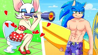 Rouger Crazy For Sonic | Sonic The Hedgehog 2 Animation | Sonic Life Stories