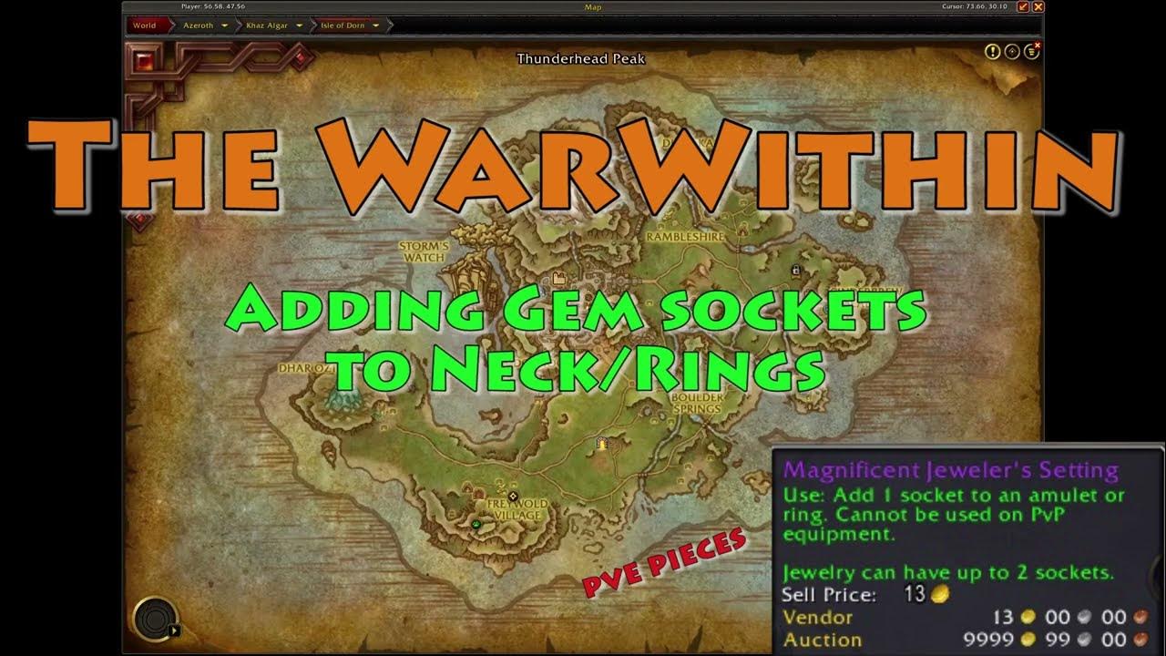 How to add gem slots to neck rings warwithin youtube