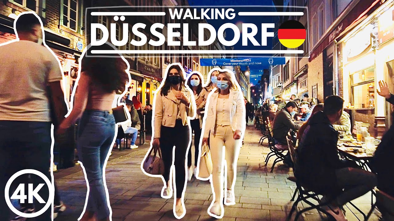 DÜSSELDORF Reopens: BUSY Saturday Night Party People, Outside Bars | 4K Germany | May 2021