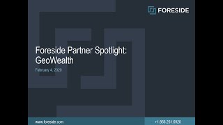 FORESIDE PARTNER SPOTLIGHT: GEOWEALTH