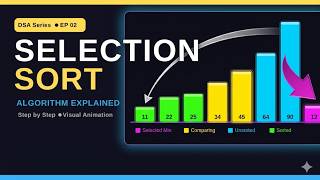 Selection Sort Algorithm | Step by Step with Animation | DSA for Beginners | DSA Visualized Net Worth