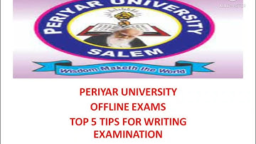 Periyar University Offline semester exams Top 5 tips for writing examination