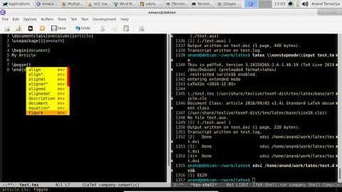 GNU Emacs as a lightweight LaTex IDE (Mobile compatible audio)