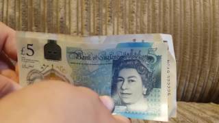 New £5 note test