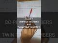 CLASS 7 CO PRIME NUMBER AND TWIN NUMBERS #class7maths #shortsfeed #shorts