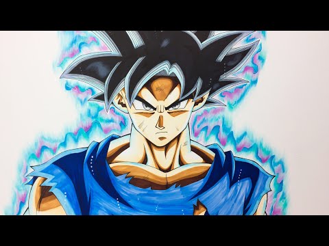 孫悟空 身勝手の極意 兆 描いてみた Drawing Goku Ultra Instinct Youtube