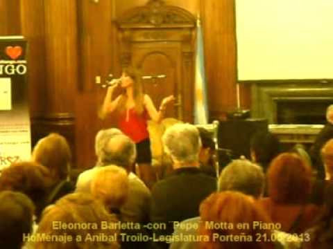 Eleonora Barletta con ¨Pepe¨ Motta en Piano¨Toda Mi Vida¨ Legislatura 21.05.2013