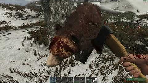 Subsistence - Killing a bear with only the axe.