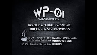Famous Web Project Task 05 | Web Programming 01 | Java Institute | 1st Year | Semester 01 Profile